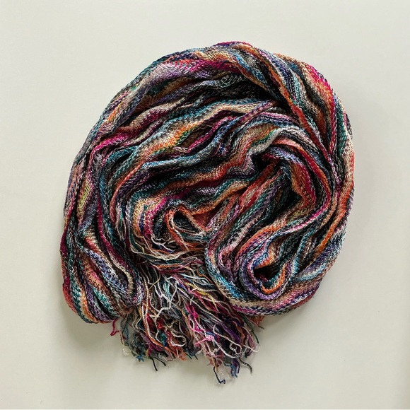 Beautiful Rainbow Zig Zag Stripe Scarf - Picture 2 of 5